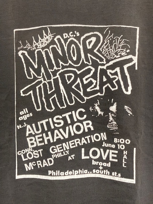 即決 希少 MINOR THREAT マイナースレット tシャツ バンドtシャツ メンズ Mサイズ ハードコア パンク イアンマッケイ ロックtシャツ