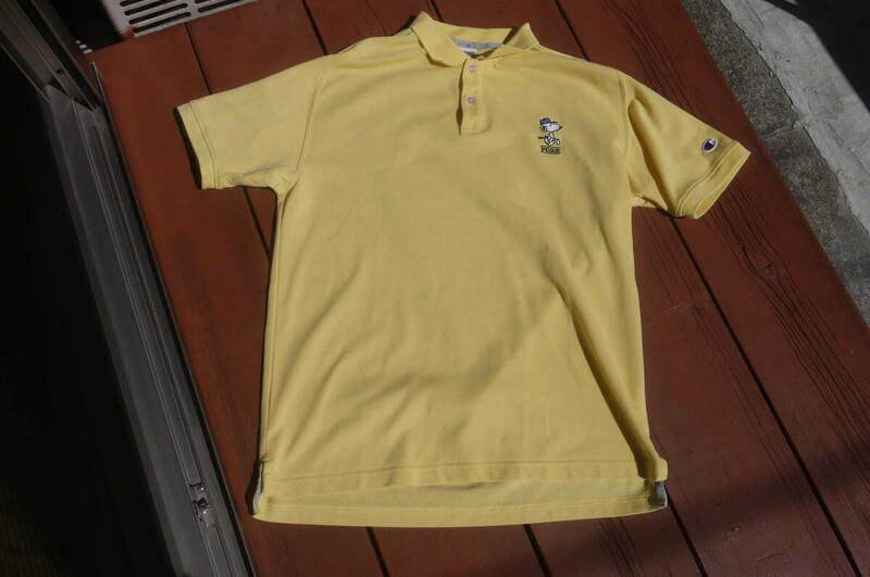超美品!!BEAMSGOLF×Champion ビームスゴルフ×チャンピオン コラボ サイズXL 半袖ポロシャツ イエロー 黄色