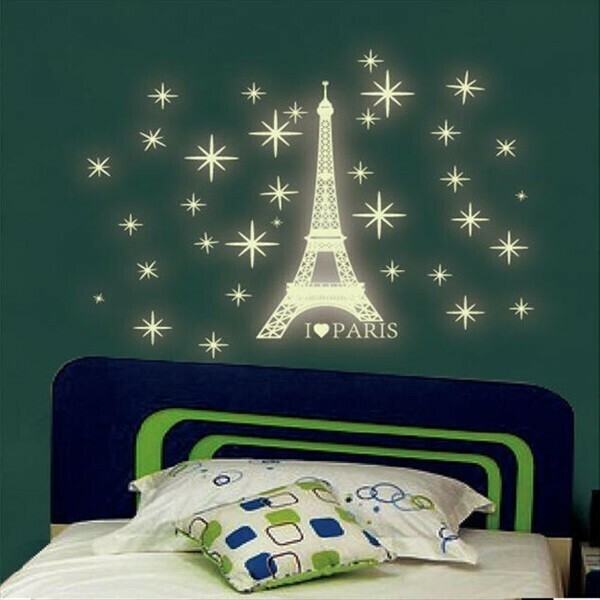【新品】エッフェル塔 ウォールステッカー 夜光 シール 光る Eiffel tower　