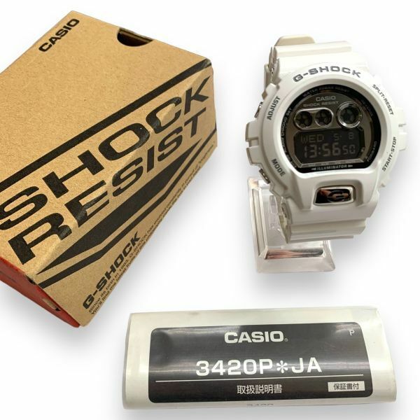 ■稼働品　CASIO カシオ G-SHOCK　GD-X6900FB-7JF　ホワイト　ビッグサイズ　三つ目　　ミラー文字盤　箱/取説付