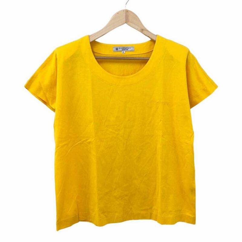 m522-19 未使用品 大きいサイズ GIVENCHY GLAMOUR ジバンシー 半袖 フレンチスリーブ Tシャツ カットソー イエロー 黄色 レディース 15