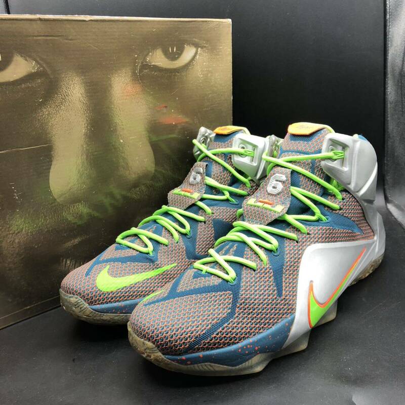 M2859 良品 NIKE ナイキ LeBron 12 PRM Trillion Dollar レブロン プレミアム スニーカー US14/32.0cm マルチカラー 大きいサイズ 