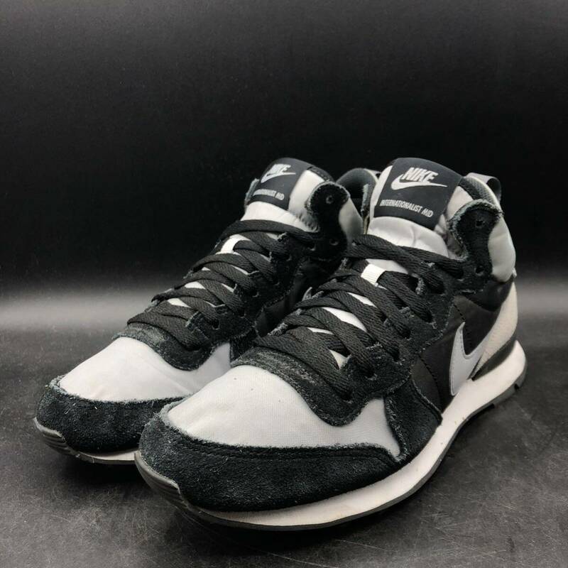 M2944 NIKE ナイキ INTERNATIONALIST MID インターナショナリストミッド スニーカー メンズ US8.5/26.5cm ブラック グレー 682844-009