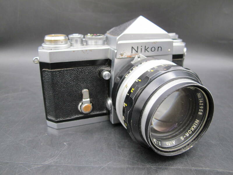 Nikon ニコン F フィルムカメラ 一眼レフ 日本光学/NIKKOR-S ニッコール f =5.8㎝ 1:1.4 レンズ