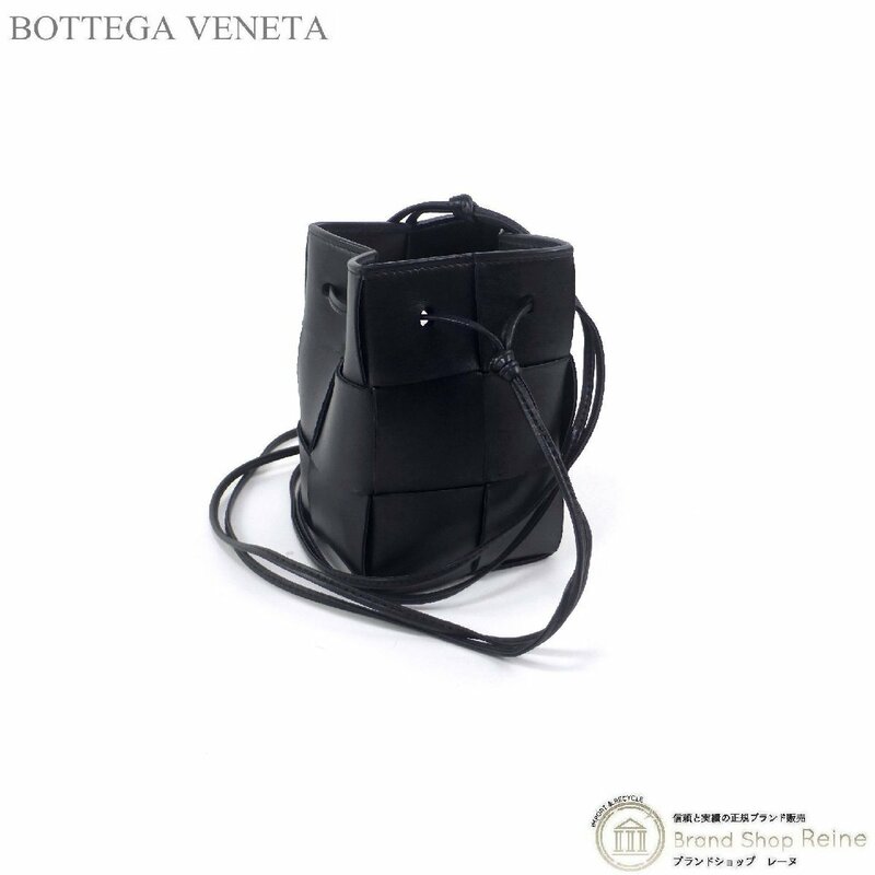 ボッテガ ヴェネタ （BOTTEGA VENETA） カセット ミニ バケットバッグ クロスボディ ショルダー バッグ 680217 ブラック（新品）