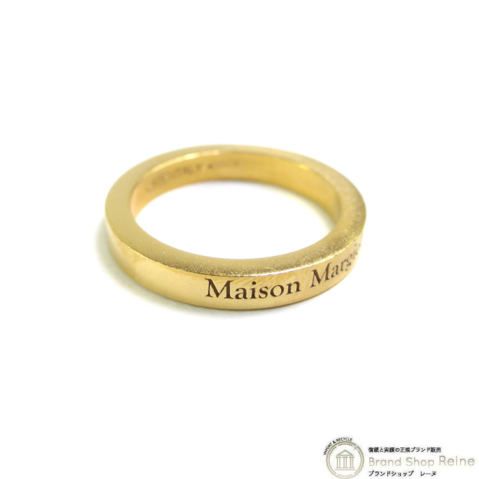 メゾン マルジェラ （Maison Margiela）ロゴ リング スリム Ag925 指輪 04 ゴールド SM1UQ0080（新品）