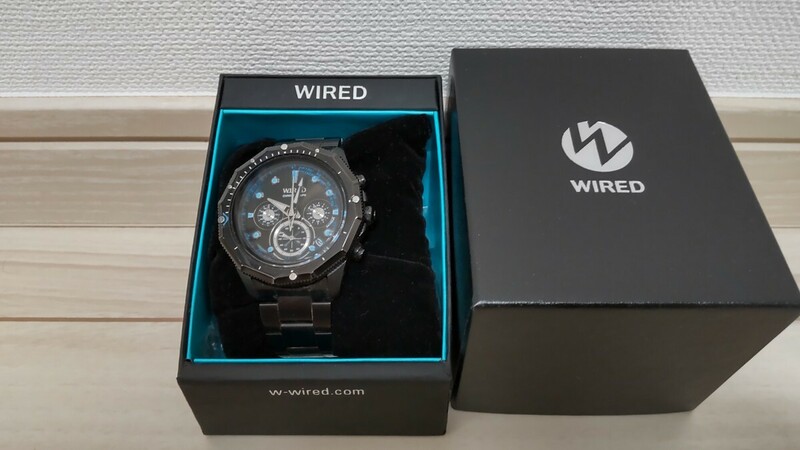 【中古】 SEIKO セイコー 腕時計 ブラック クォーツ WATCH　ワイヤード　VK63 ブルー