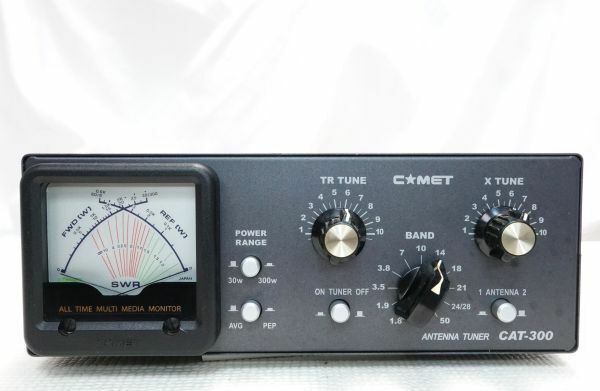 COMET　CAT-300　1.8～54MHz　アンテナチューナー　SWR＆パワー計搭載