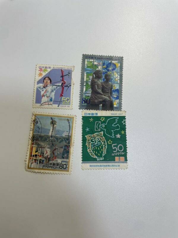 【TN0506】使用済み バラ切手 4枚 消印あり コレクション 日本郵政 記念切手
