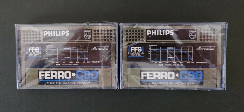 希少 激レア PHILIPS フィリップス カセットテープ FERRO C90 2本セット