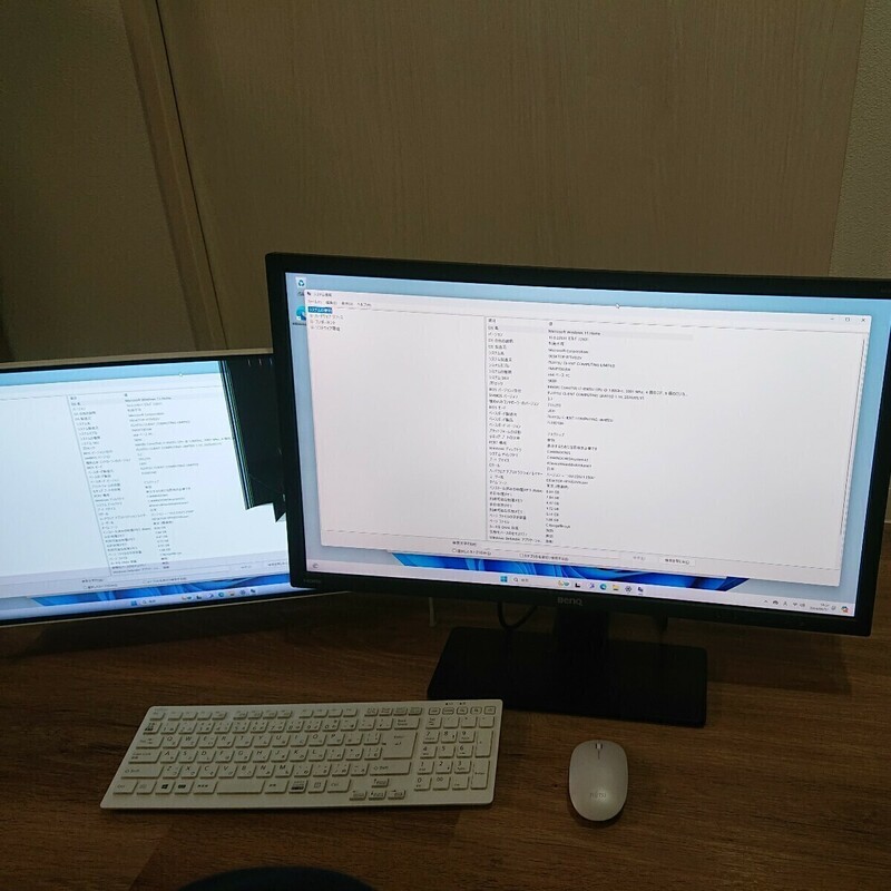 [訳アリ]富士通 一体型デスクトップパソコンBENQ28インチモニタ付　windows11home,Microsoft Office 2021