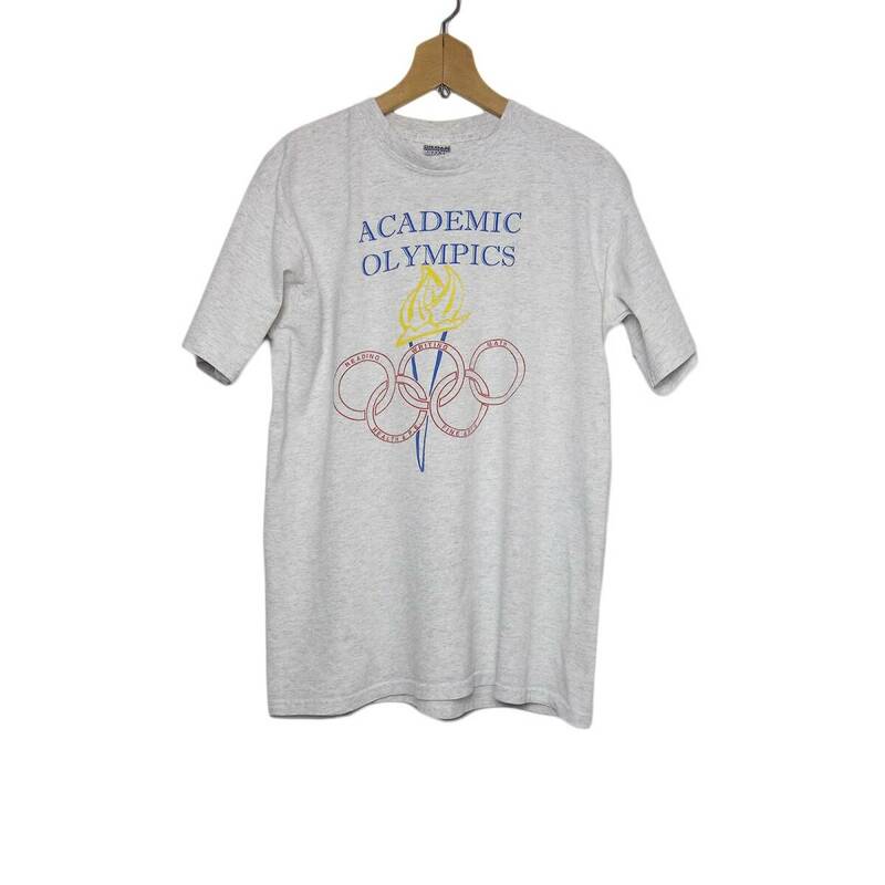 GILDAN プリントTシャツ ACADEMIC OLYMPICS 半袖 ティーシャツ メンズ Mサイズ アメリカ古着 ユーズド tシャツ tee rtshirts-20070