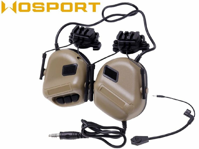 WO-HDS-003T　WoSporT Gen5 タクティカル ヘッドセット for ヘルメット(ARC) TAN