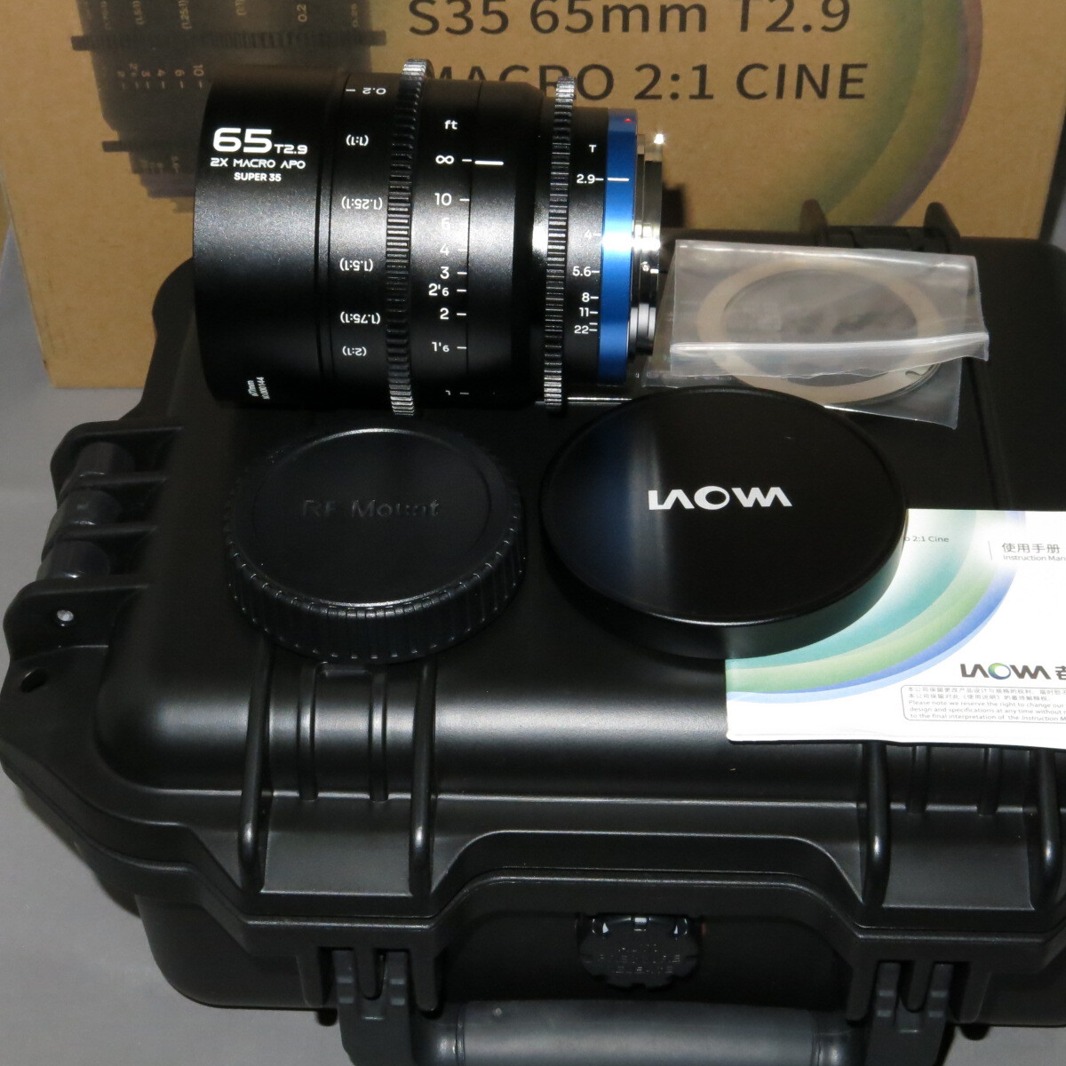 【新品同様】LAOWA　キヤノンRF用65mmT2.9CINE 2X MACRO APO SUPER35　CanonキヤノンRFマウント(キャノン）★NO.8215