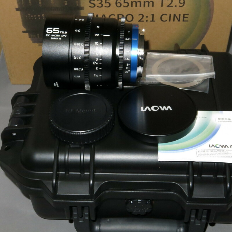 【新品同様】LAOWA　キヤノンRF用65mmT2.9CINE 2X MACRO APO SUPER35　CanonキヤノンRFマウント(キャノン）★NO.8215