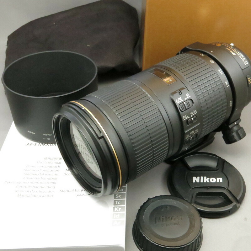 【美品】Nikonニコン　AF-S70-200mmF4G VR　三脚座付　ニコンＦマウント★NO.8278