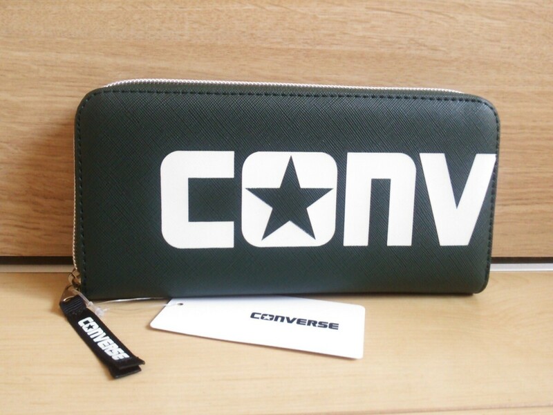 新品CONVERSE*ロングウォレット*未使用コンバース*送料無料メンズ*長財布グリーン