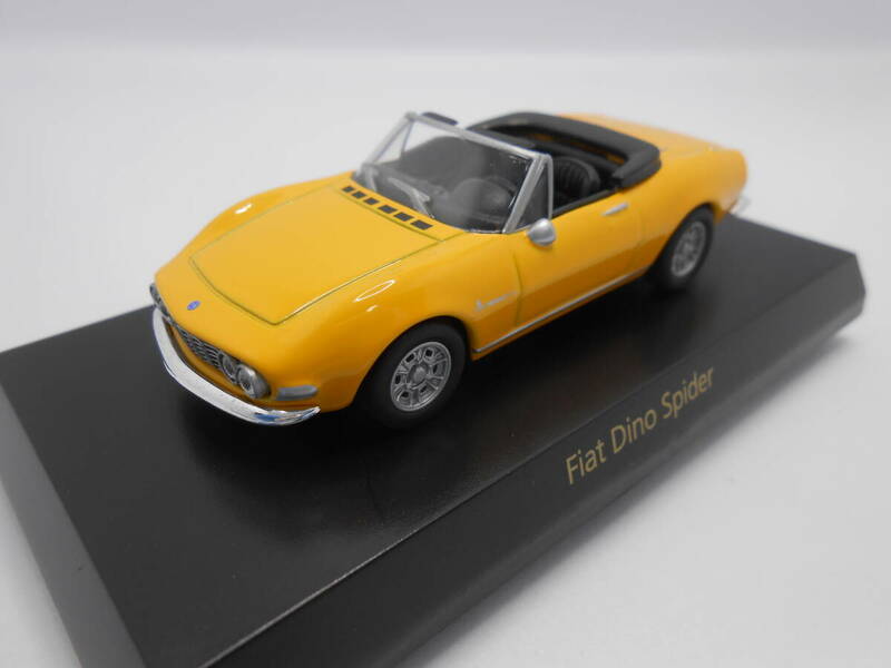 1/64　京商　フィアット　ランチア　Fiat Dino Spider　イエロー　ミニカー　 