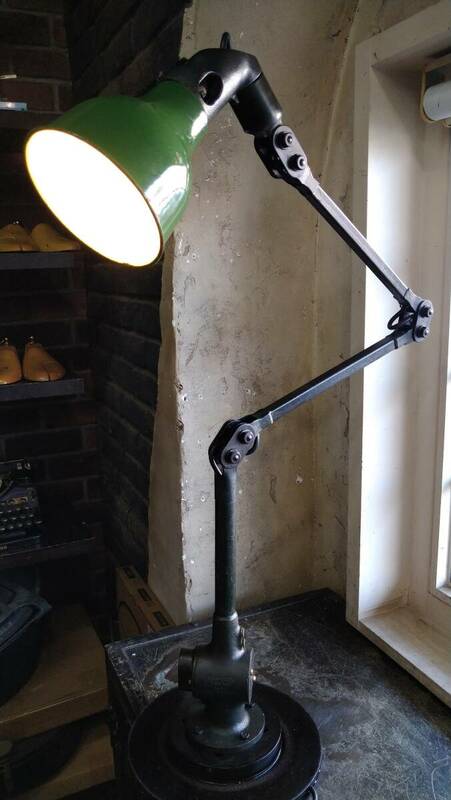 英国製 メクエルク 3アームト グルスイッチ付 ビンテージ インダストリアル 1940年 Vintage indusutrial Machinist Lamp MEK-ELEK