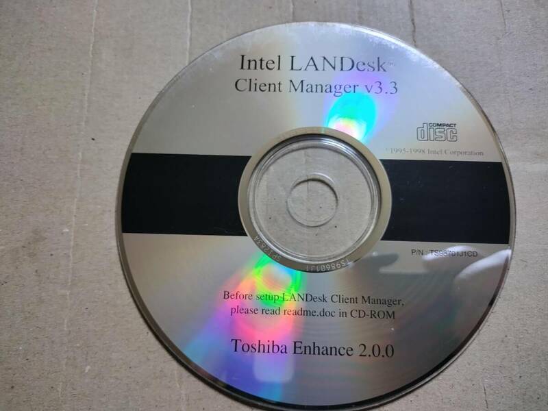 CD-ROM Intel Landesk Client Manager v3.3 Toshiba Enhance 2.0.0　Toshiba Tecra 8000