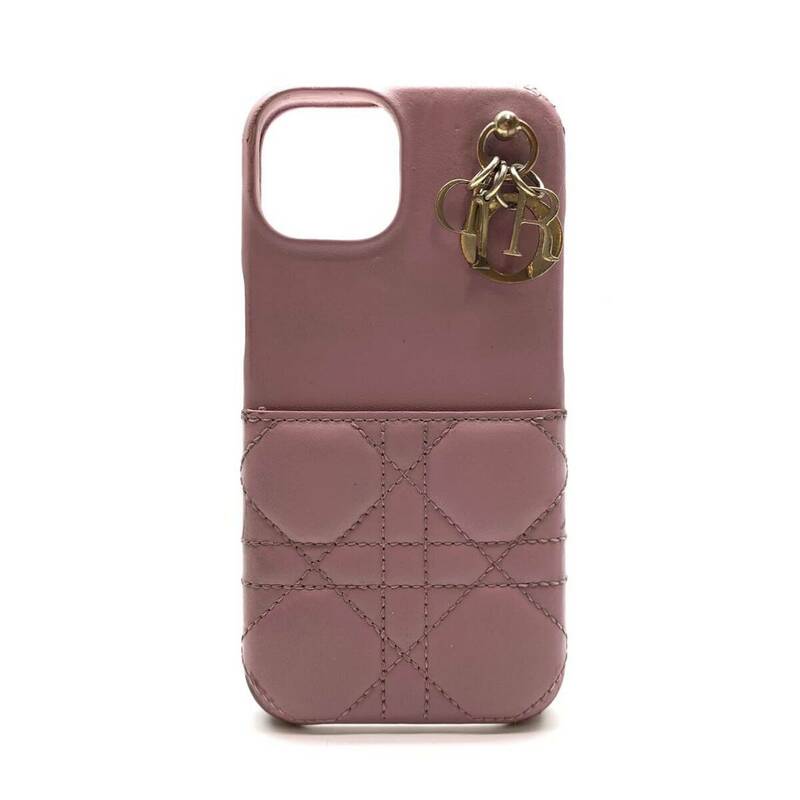 Dior ディオール iPhone14 スマホケース iPhoneケース レディディオール レザー ピンク スマートフォンケース レディース 管理RY24000903
