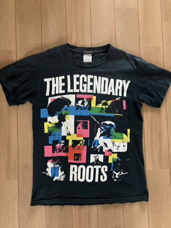 okayplayer 20周年　ROOTS Tシャツ legendary ROCKERS NYC デザイン　ルーツ　hiphop band tee USA レジェンダリー　ジャズ　生バンド
