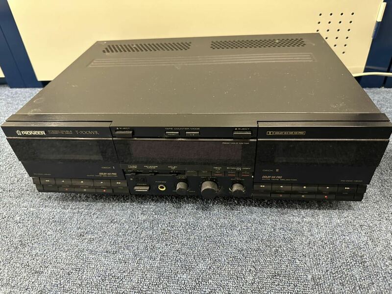 Pioneer STEREO DOUBLE CASSETTE DECK T-700W パイオニア カセットデッキ 通電確認済み