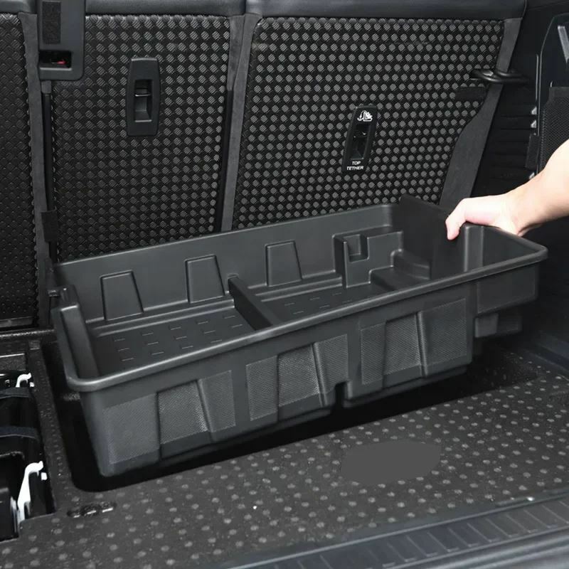 Absブラックカートランク収納ボックス 分類ボックス トリム 高品質 カーアクセサリー ランドローバーdefender 110 20202024