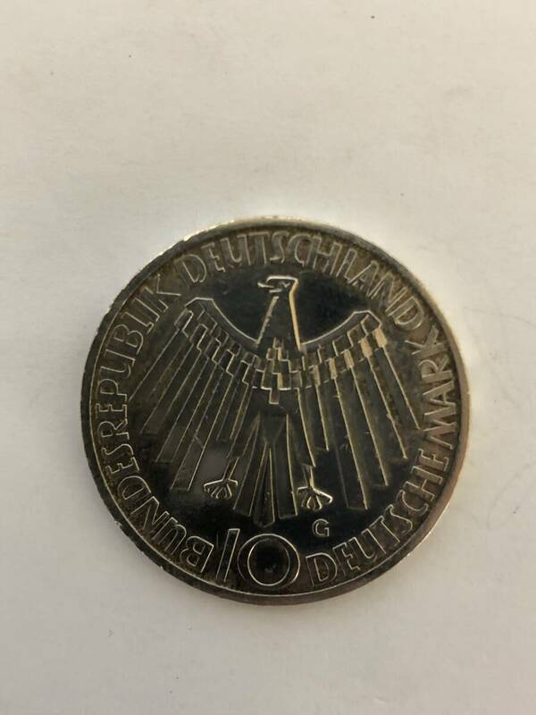 Uー４☆彡　ドイツ　ミュンヘン・オリンピック　1972年　10マルク　銀貨　１枚