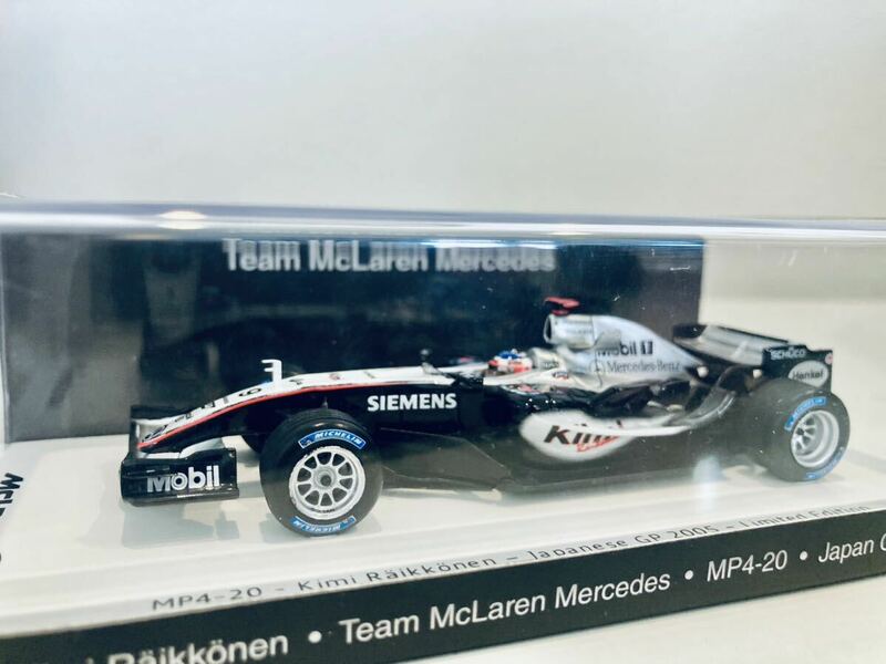 【送料無料】1/43 Spark McLaren Mercedes マクラーレン メルセデス MP4-20 #9 K.Raikkonen ライコネン Winner Japanese 2005