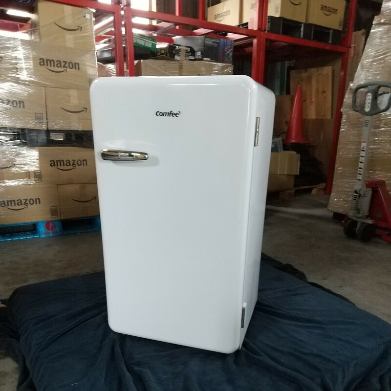 y053004t COMFEE' 冷蔵庫 93L 1ドア 右開き RCD93WHS(E) レトロデザイン 冷蔵庫 ホワイト 2023年製