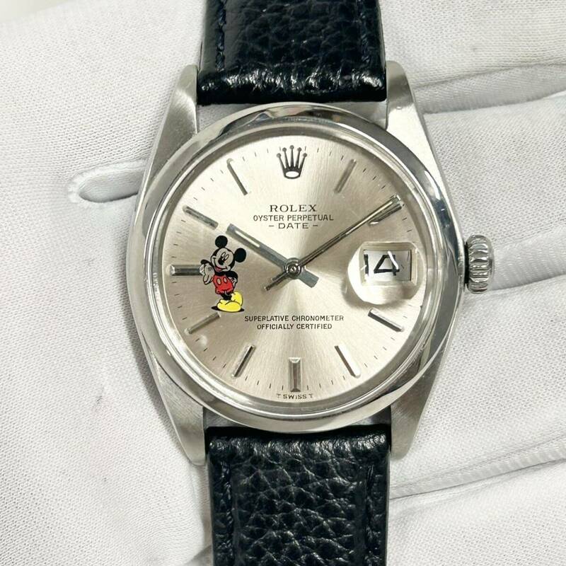 ROLEX 1500 Oyster Perpetual Date Mickey Mouse Refreshed Refinished Dial Auto ロレックス オイスターパーペチュアル デイト リダン
