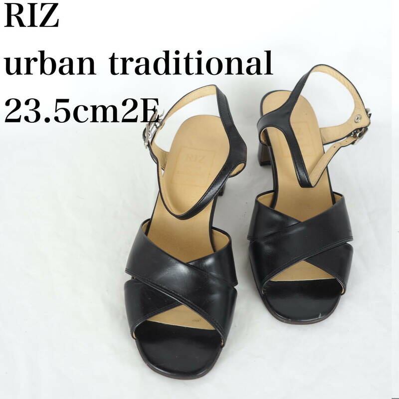MK6354*RIZ urban traditional*リズ アーバントラディショナル*レディースサンダル*23.5cm2E*黒