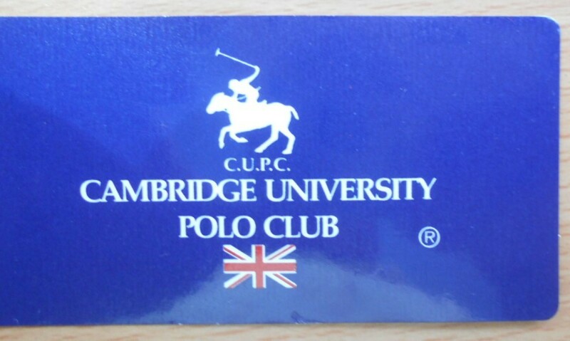 飾り物 CAMBRIDGE UNIVERSITY POLO CLUB 紙製 中古 1枚