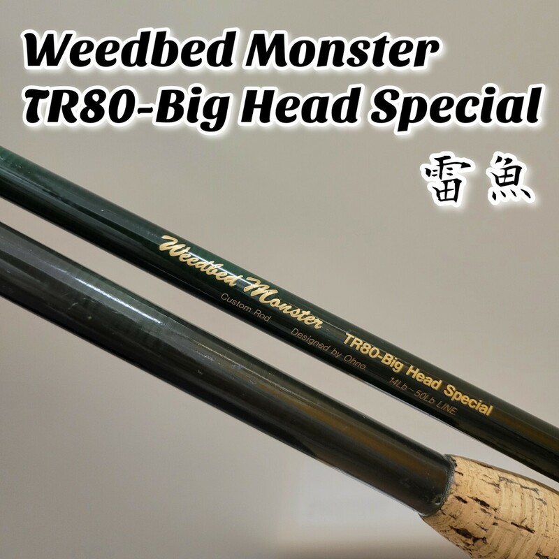 【希少】Weedbed Monster TR-80Big Head Special Ohno ウィードベッドモンスター カスタムロッド 雷魚 ライギョ