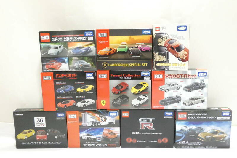 7613T/未開封◇トミカ ギフトセット 栄光のGT-R・GTーR 50thアニバーサリーコレクション・フェラーリコレクション他 まとめて10箱セット