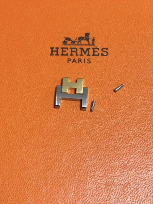 美品　HERMES エルメス クリッパー 　ゴールドコンビ　旧型 レディース腕時計　ベルト　パーツ　コマ 駒　12ｍｍ 
