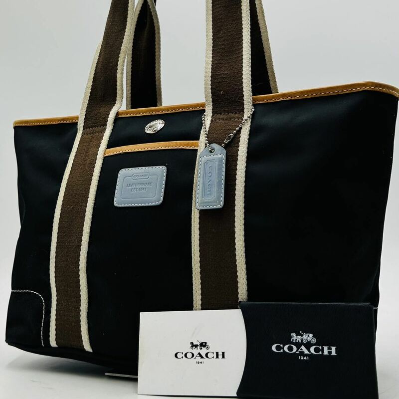  1円～【入手困難品】 定価10万円 コーチ COACH トートバッグ ビジネスバッグ ブリーフケース 2way レザー メンズ レディース ブラック 黒