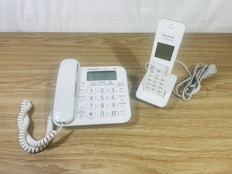 Panasonic パナソニック コードレス電話機　親機電源コードなし　子機ジャンク VE-GD25-W ■FR2404