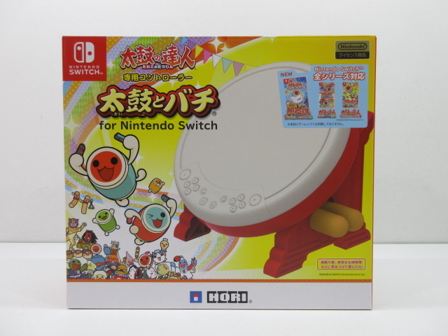 n77306-ty 開封済み未使用★太鼓の達人専用コントローラー 「太鼓とバチ」for Nintendo Switch 欠品なし [043-240529]