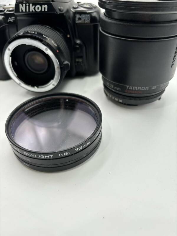 Nikon 一眼レフ F601 カメラ ニコン 一眼レフ ストラップ付き レンズ付き　タムロン　28-200mm　カネコ　７２ｍｍ　フィルター