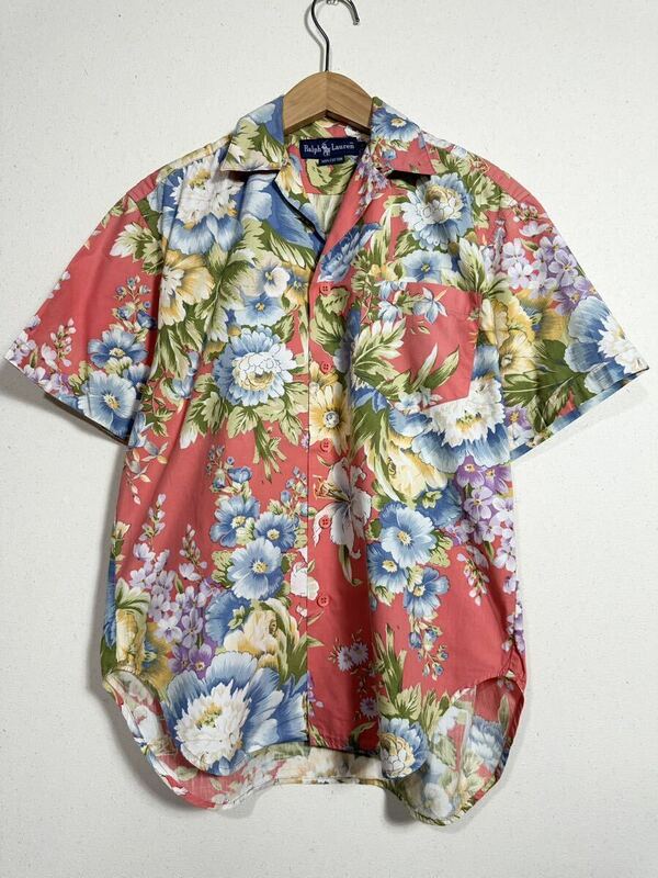 90’s vintage RALPH LAUREN S/S patterned shirt ヴィンテージ ラルフローレン 花柄 半袖シャツ 古着 