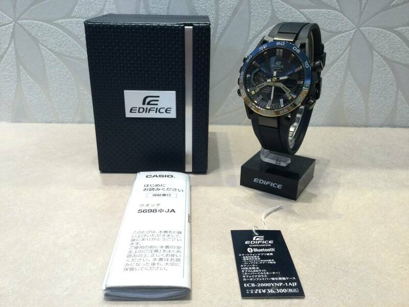【新品】EDIFICE Bluetooth ソーラー腕時計 EQB-2000YNP-1AJF ブラック☆未使用