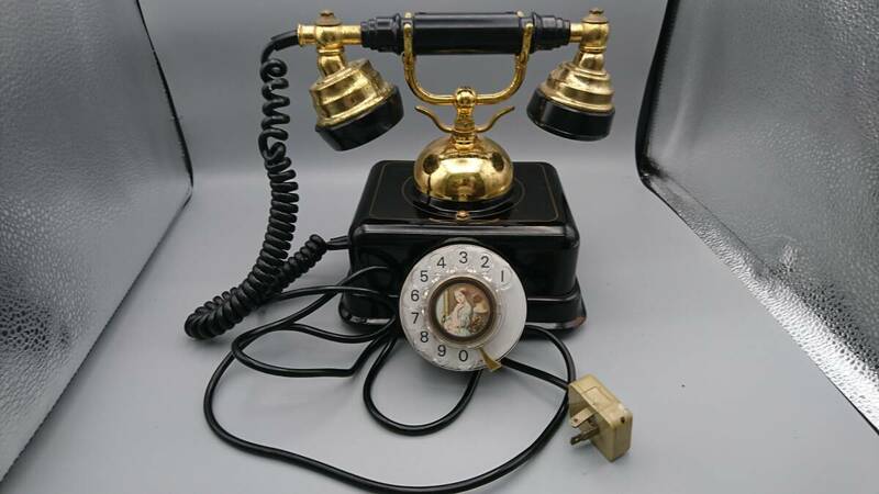 神田通信工業株式会社 電話機 DK-601X1 黒電話 ダイヤル式 マーガレットフォン 昭和レトロ アンティーク 
