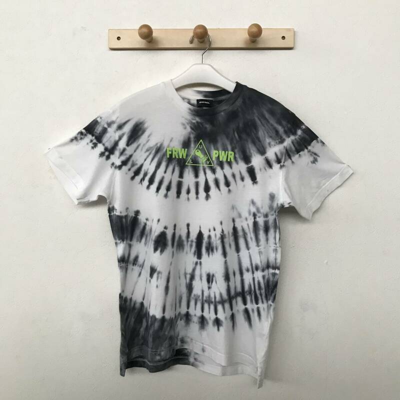 DIESEL FRW PWR ディーゼル キッズorメンズ タイダイ染め 半袖Tシャツ 美品 size 14/M