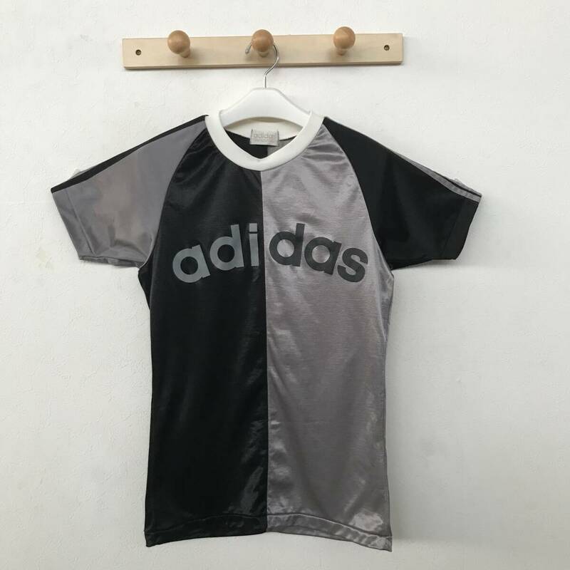 80s adidas AA-6642 アディダス 80年代/白タグ デサント製 メンズ 速乾リンガーTシャツ 美品 size L-O