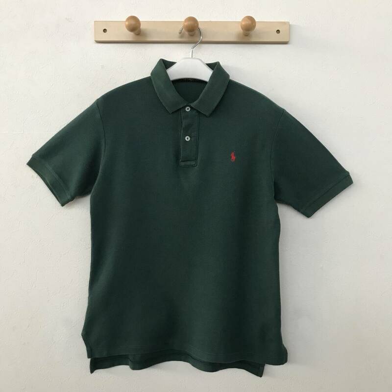 90s Polo Ralph Lauren ポロ ラルフローレン 90年代/ナイガイ製 メンズ半袖ポロシャツ 良品 size L