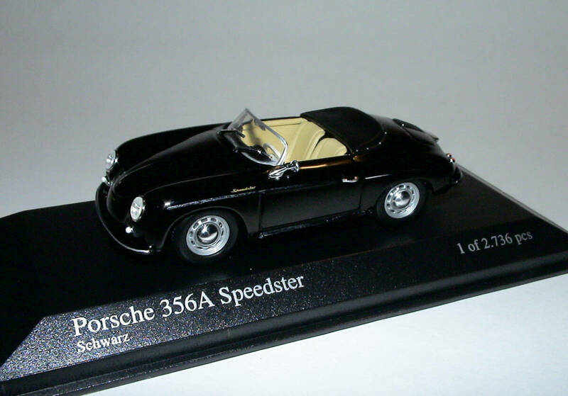 新品【ミニチャンプス】PORSCHE 356A Speedster Black 1956 1/43 ポルシェ