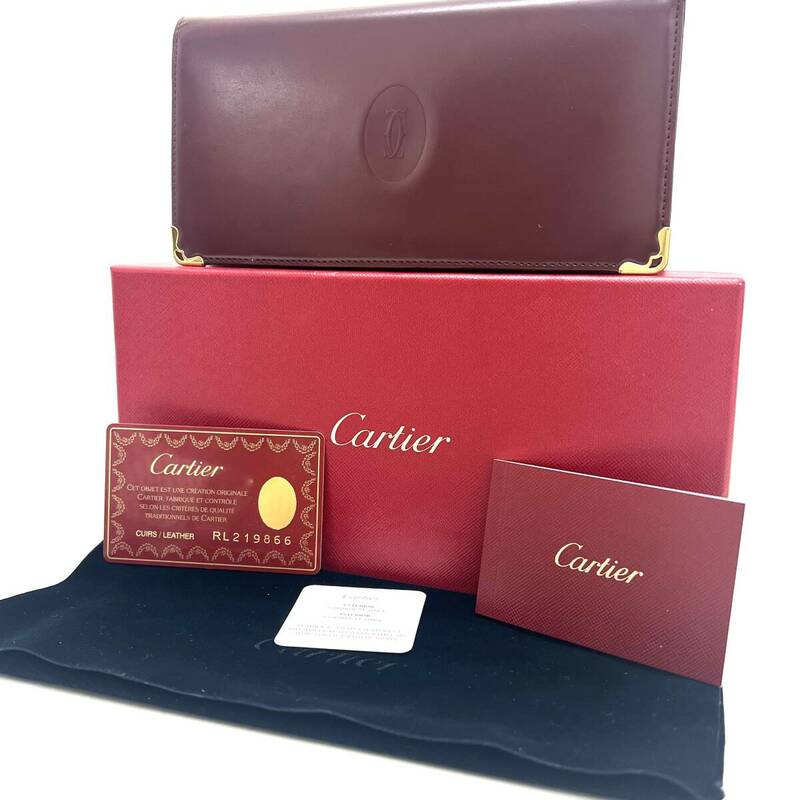 M：『ほぼ未使用』CARTIER／カルティエ　長財布　マスト　ドゥ　カルティエ／mast de Cartier 