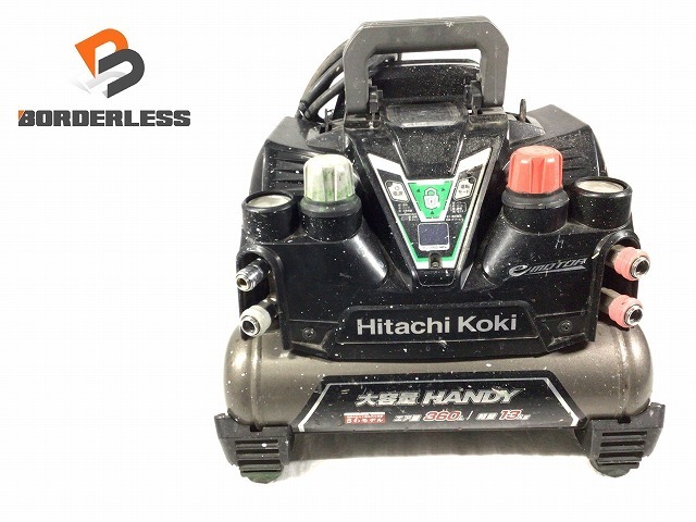 ☆中古品☆HITACHI 日立工機 8L 常圧/高圧コンプレッサー EC1245H エアーコンプレッサー ハンディ 90454